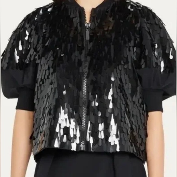 LAFAYETTE 148 NEW YORK PAILLETTE
LANTERN SLEEVE
WOOL & SILK BLEND
JACKET - Picture 2 of 13